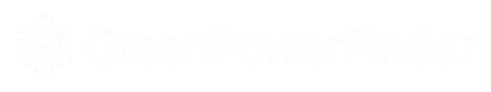 greenpowerfinder logo blanco transparente