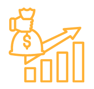 icono gráfica ascendente